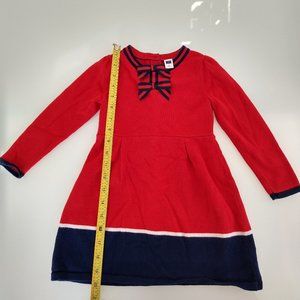 Janie and Jack dress for girls red navy blue